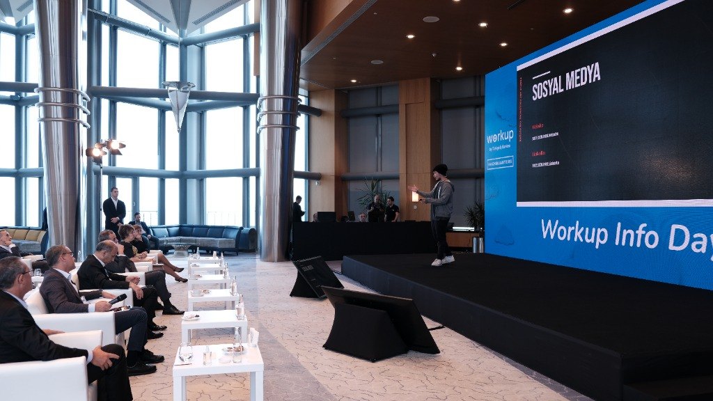 Atlas Akbulut presenting at Workup Info Day, İş Bankası, Istanbul